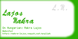 lajos makra business card